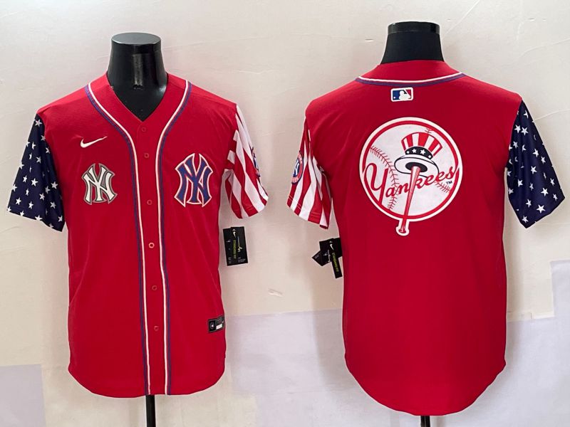 Men New York Yankees Blank Red a generation of national flags Jointly Name 2025 Nike MLB Jersey style 42